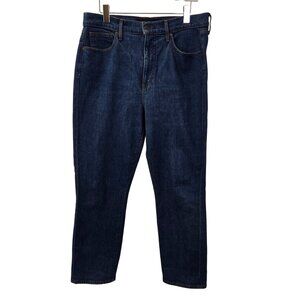 Veronica Beard Alenah Slim Straight High Rise Crop Jeans in Rodeo Wash Size 31